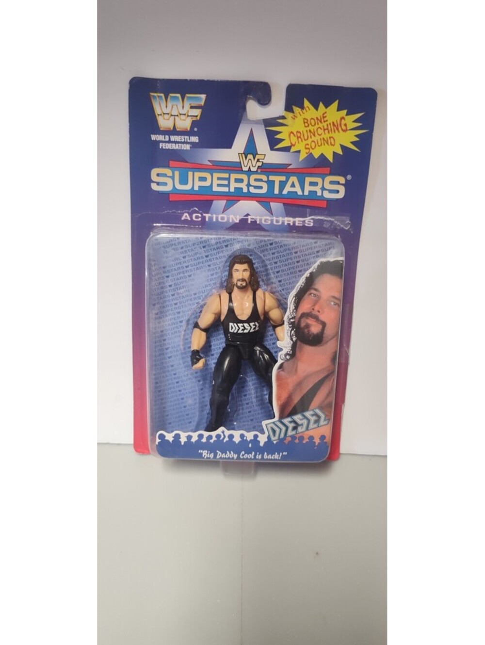 1996 WWF Jakks Diesel Superstars Bone Crunching Action Figure #80302 Opened